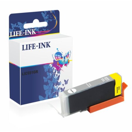 Life-Ink Druckerpatrone ersetzt CLI-551GY XL für Canon Drucker gray mit Chip