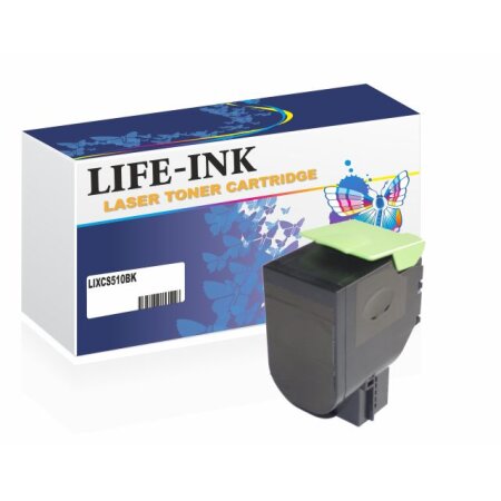 Life-Ink Toner ersetzt 702HK,702XK für Lexmark Drucker schwarz 8.000 Seiten