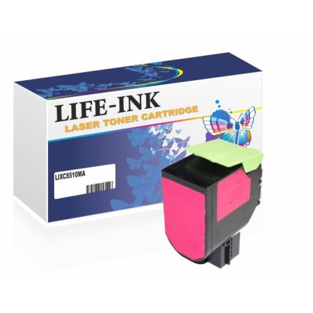 Life-Ink Toner ersetzt 702HM,700H3 für Lexmark Drucker magenta 3.000 Seiten