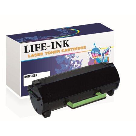 Life-Ink Toner ersetzt 600XA, 602X für Lexmark Drucker schwarz 20.000 Seiten