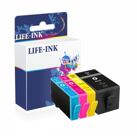 Life-Ink Druckerpatronen 4er Set ersetzt 934, 935 XL für HP Drucker