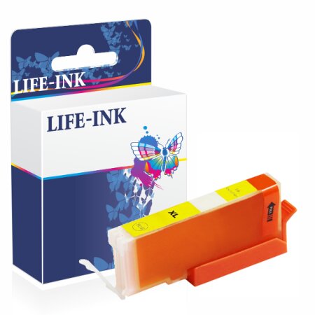 Life-Ink Druckerpatrone ersetzt CLI-571YE XL für Canon Drucker yellow mit Chip