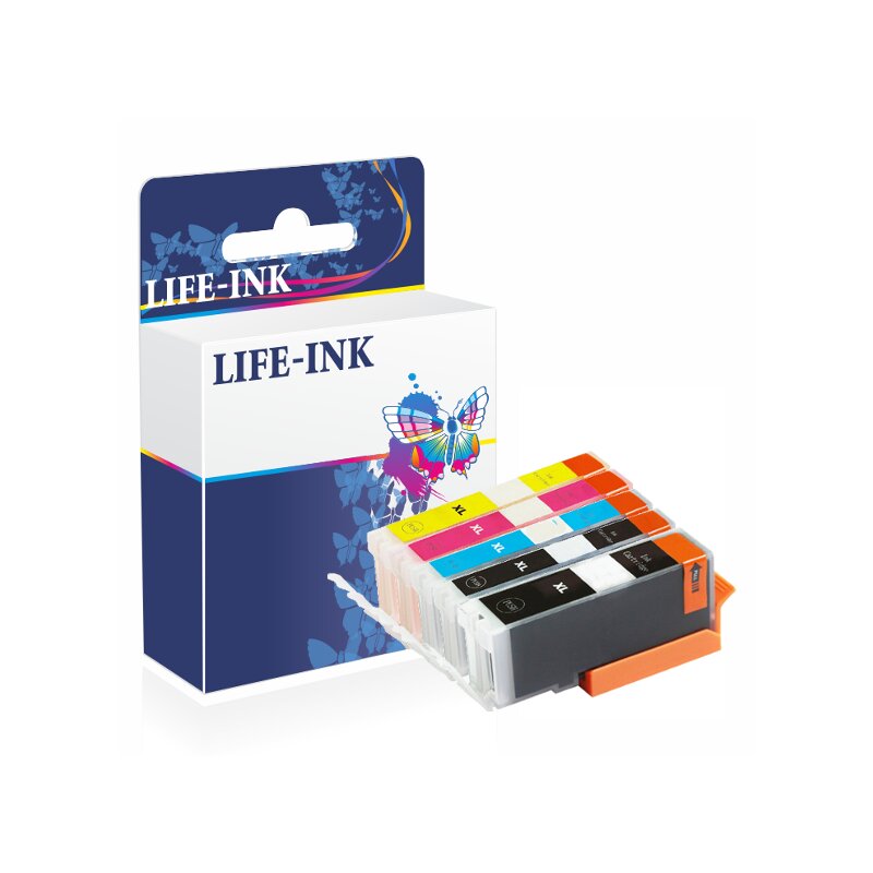Life-Ink Multipack ersetzt 5 Canon CLI-571 für Dr PGI-570, Drucker XL