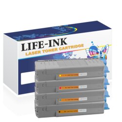 Life-Ink Toner 4er Set f&uuml;r Oki C612 Drucker
