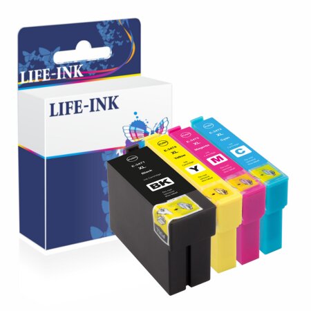 Life-Ink Druckerpatronen 4er Set ersetzt Epson 34, 34XL