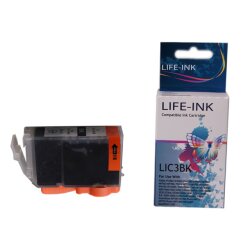 Life-Ink Druckerpatrone ersetzt BCI-3EBK für Canon...