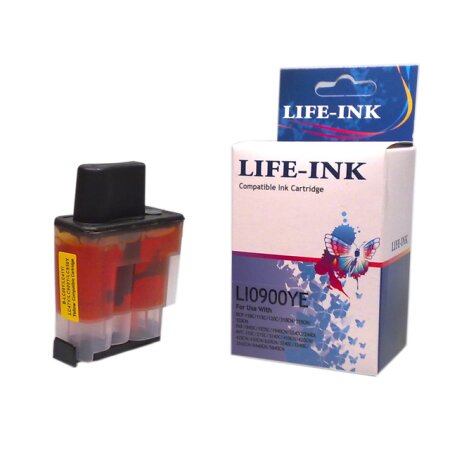 Life-Ink Druckerpatrone ersetzt LC-900Y für Brother Drucker yellow