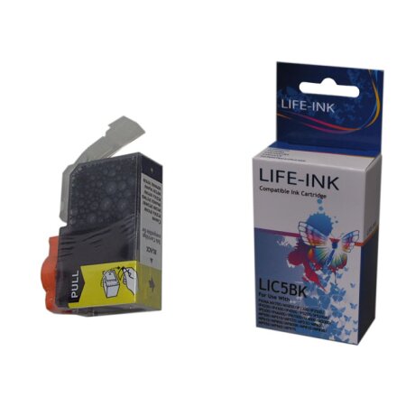 Life-Ink Druckerpatrone ersetzt PGI-5BK für Canon Drucker black