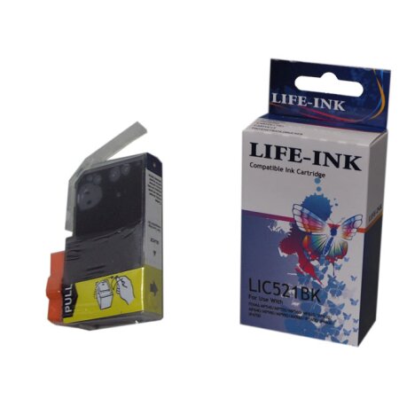 Life-Ink Druckerpatrone ersetzt CLI-521BK für Canon Drucker black