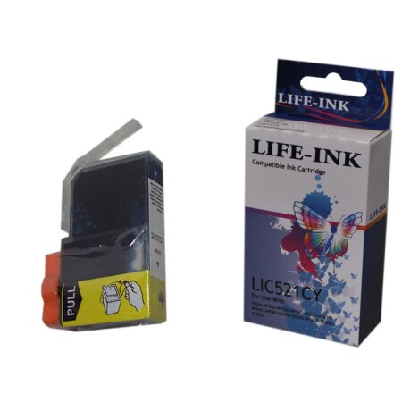 Life-Ink Druckerpatrone ersetzt CLI-521C für Canon Drucker cyan