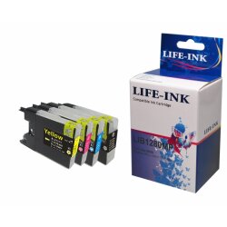 Life-Ink Multipack ersetzt LC-1280 für Brother Drucker 4...